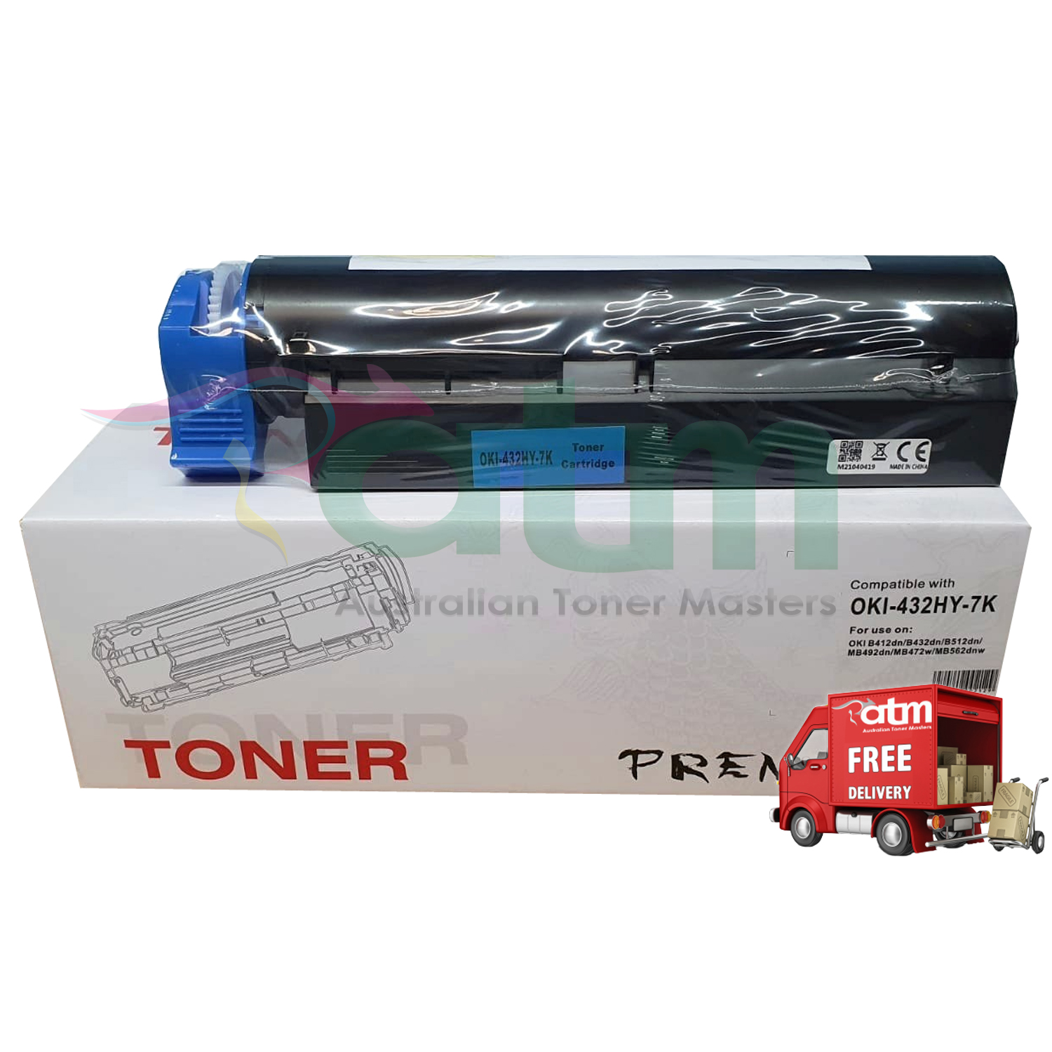 Compatible Oki B431 MB471dn MB491dn 44917603 High Yield Toner