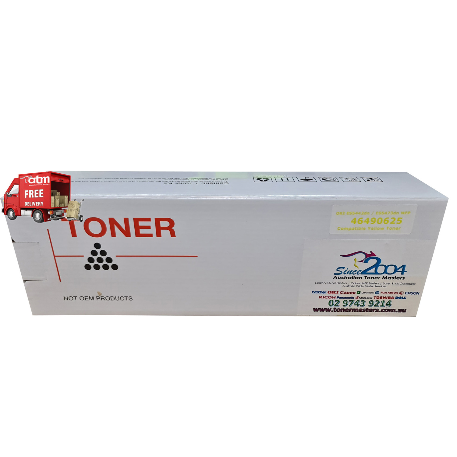 Compatible Oki ES5442 ES5473 46490625 Yellow Toner