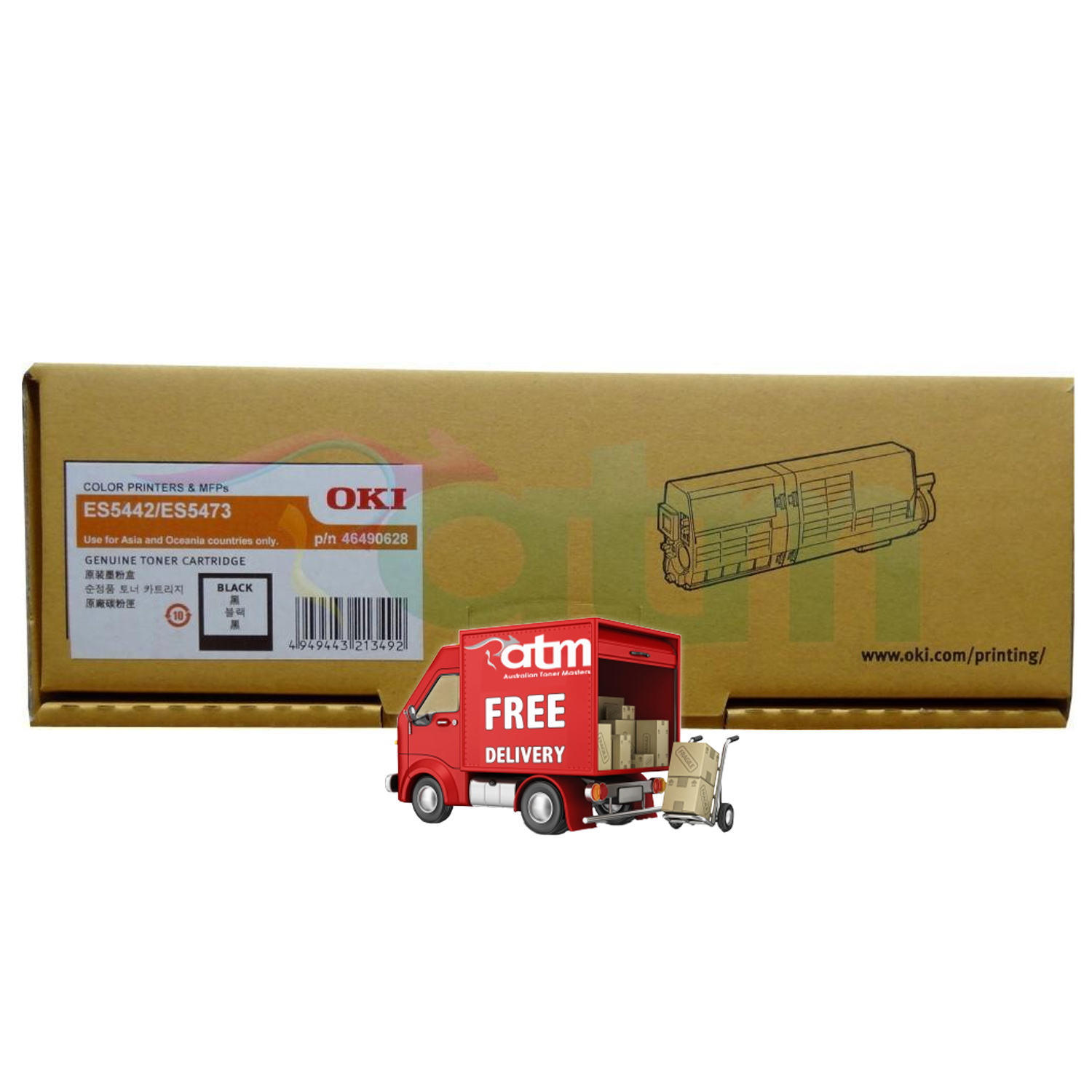 Oki ES5442 ES5473 46490628 Genuine Black Toner Cartridge