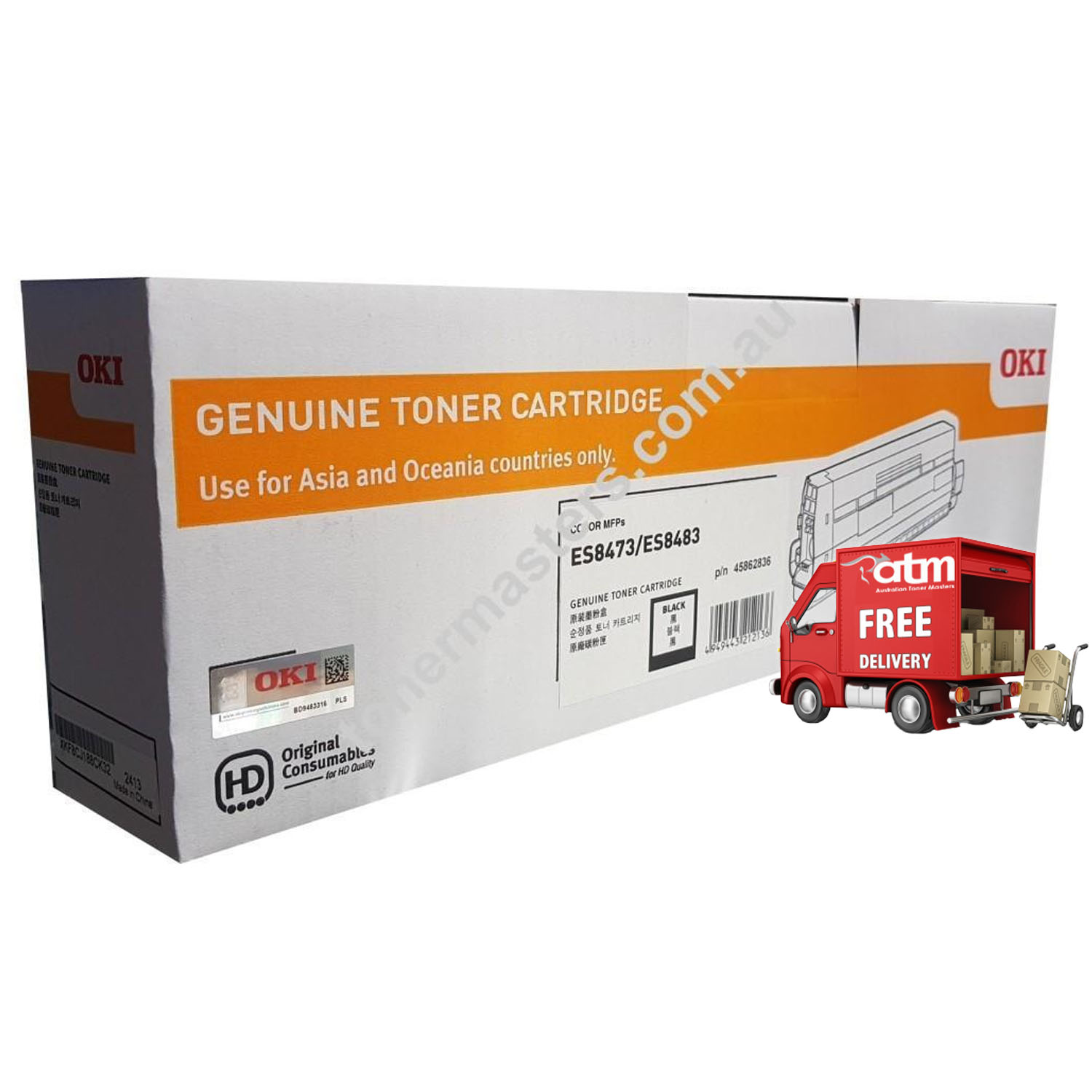 Oki-ES8473 45862836 Genuine-Black Toner-Cartridge