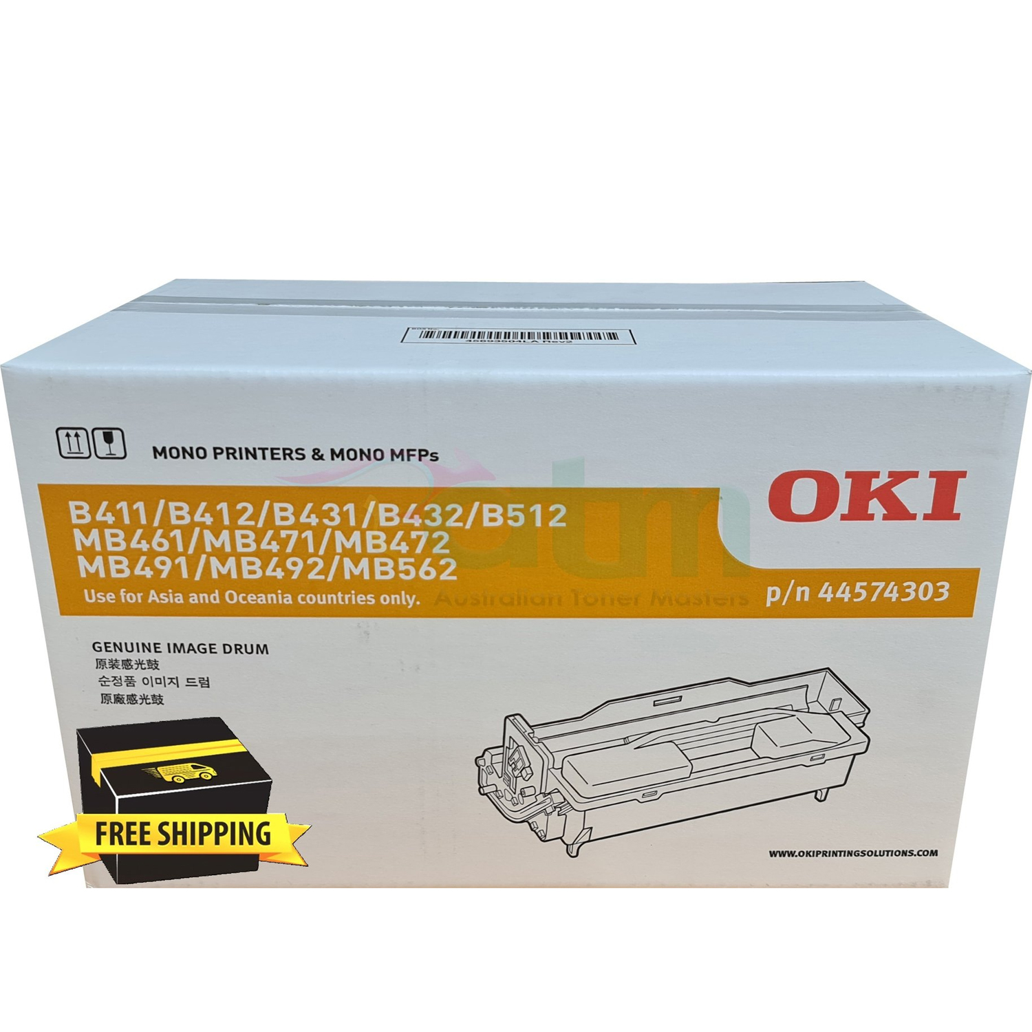 Oki MB471w MB491 44574303 Genuine Drum Unit