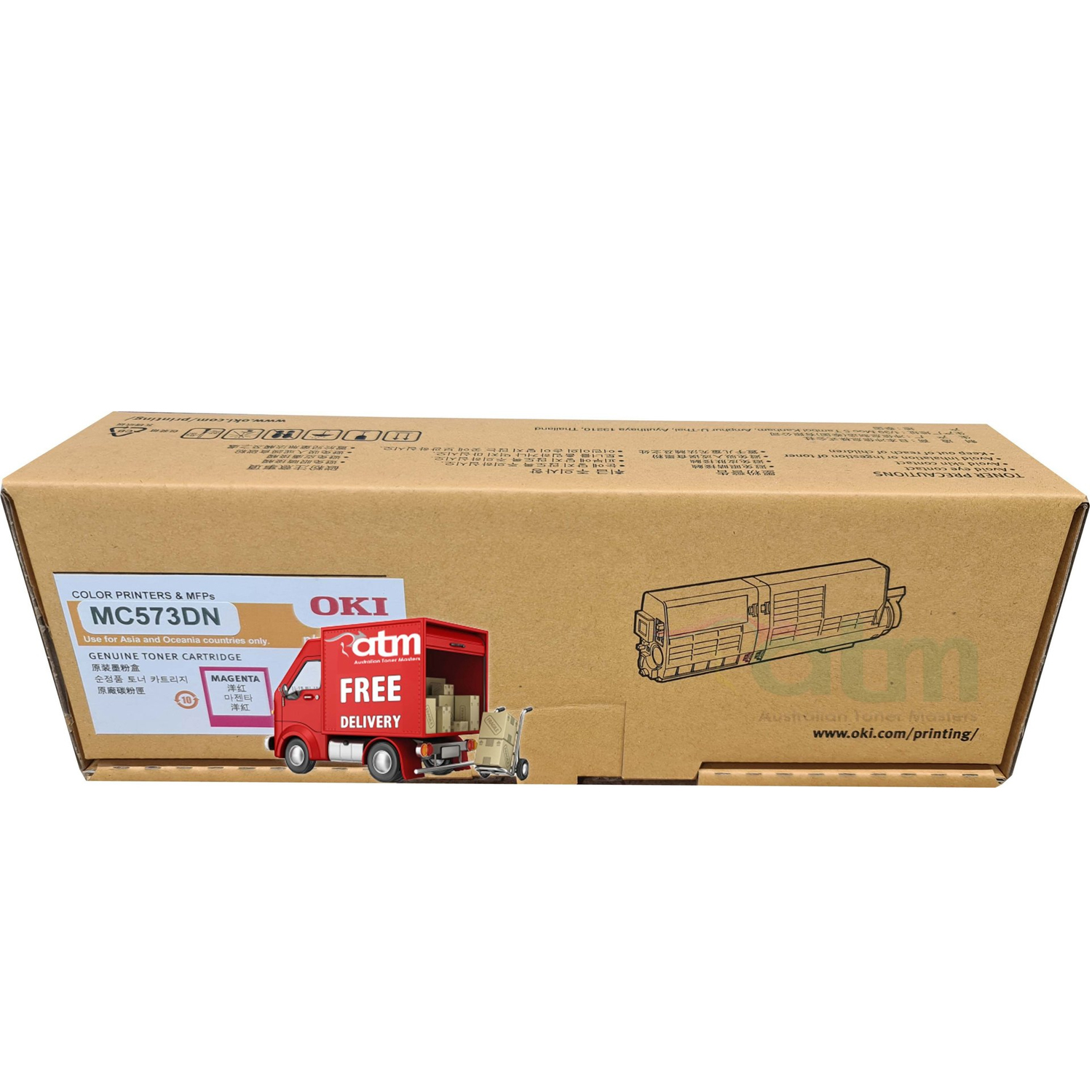 Oki MC563dn MC573dn 46490610 Genuine Magenta Cartridge